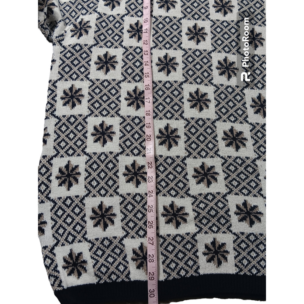 Alfred Dunner Collared Snowflake Retro Made In Us… - image 5